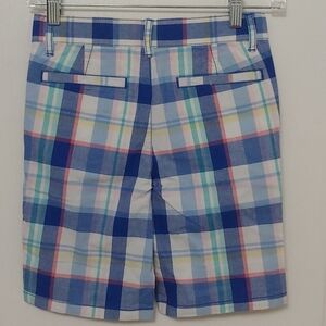 Boys Madras Plaid Cotton Shorts. Size 7. NWT. The Children's Place